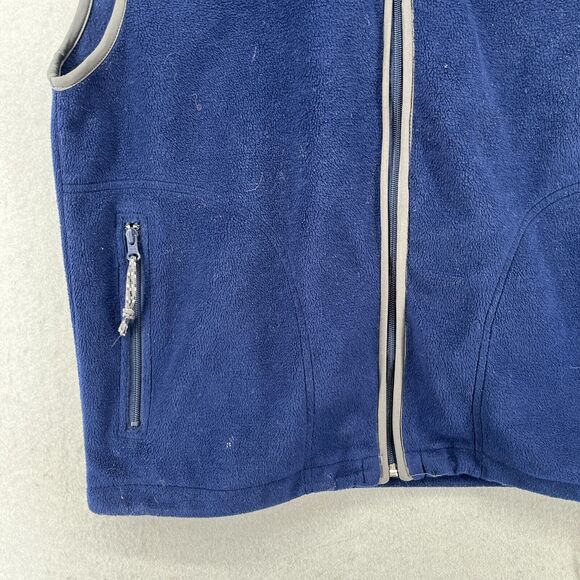 ST. JOHN'S BAY Vest Mens M LITTLE RIVER SC Fleece Full Zip Sleeveless Blue - Picture 7 of 13